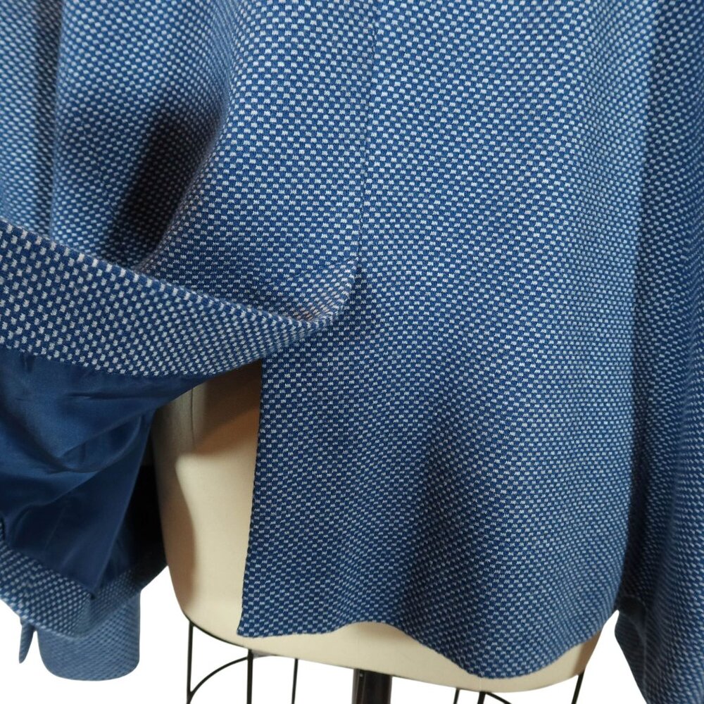 Talbots Micro Check Cotton Blend Two Button Knit … - image 8